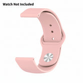 Light Pink Classic Watch Strap with Button Fastener