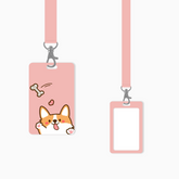 Corgi Card Holder with Lanyard