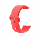 Red Classic Watch Strap with Button Fastener