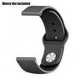 Classic Black Watch Strap with Button Fastener