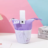 Bucket Pencil Case With Wrist Handle Bubblegum Purple