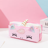 Holographic Unicorn Pencil Case Macaron Pink