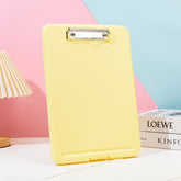 Paper Organiser File with Board Clip Yellow