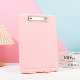 Paper Organiser File with Board Clip Pink