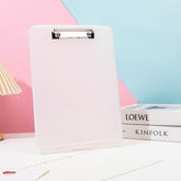 Paper Organiser File with Board Clip Transparent White