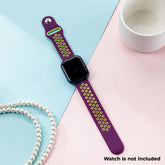 Smart Buddy Gen 6 Sports Strap Purple Green with button fastener