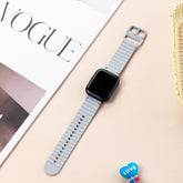 Smart Buddy Watch Gen 6 Soft Silicone Wave Strap Sports Band Light Gray