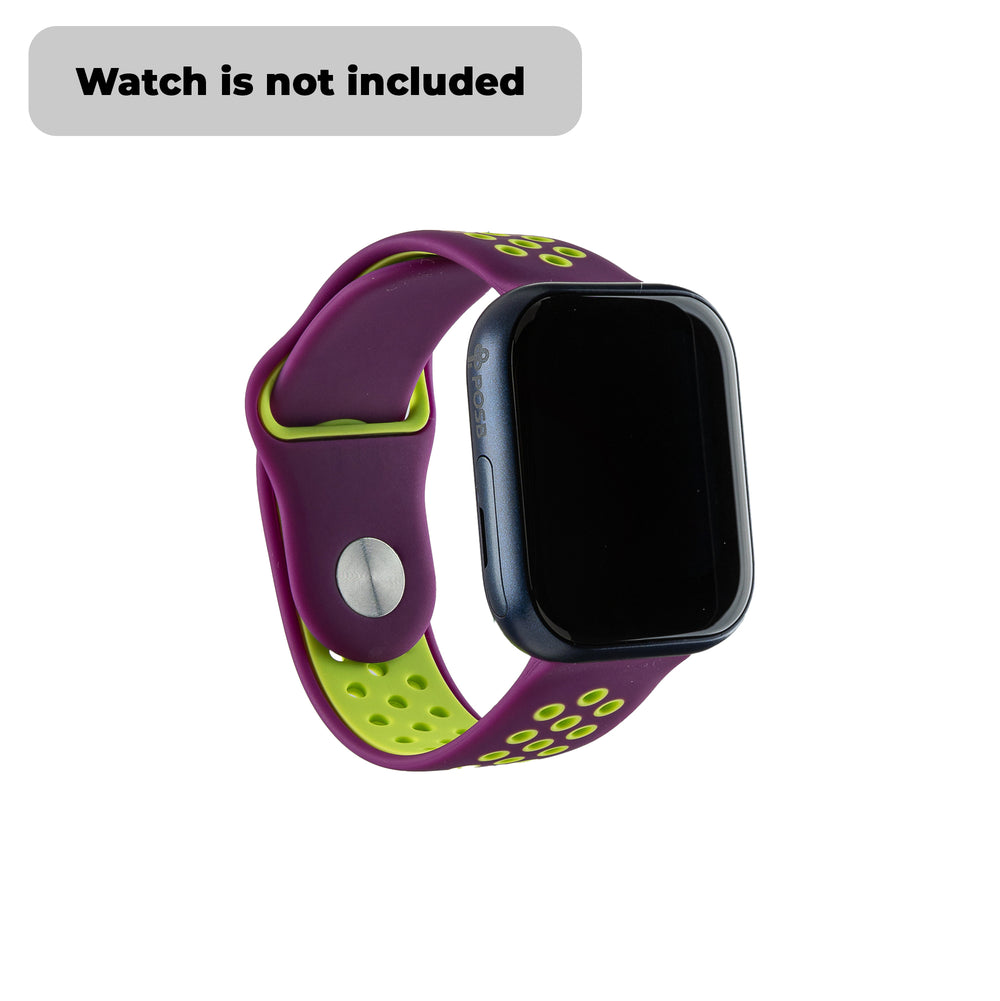 Smart Buddy Gen 6 Sports Strap Purple Green with button fastener