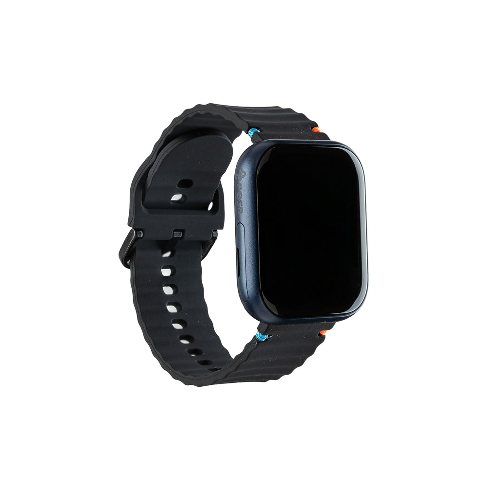 Smart Buddy Watch Gen 6 Soft Silicone Wave Strap Sports Band Black