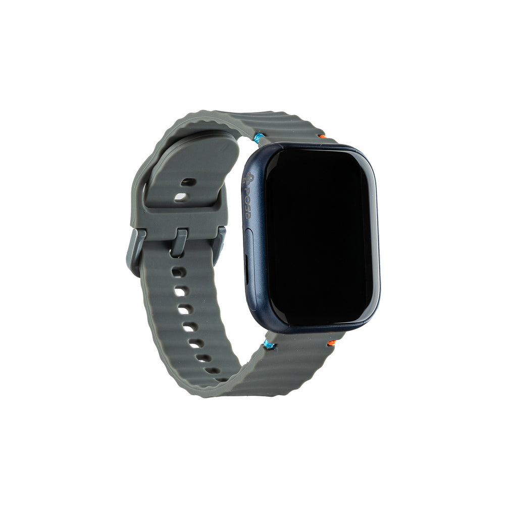Smart Buddy Watch Gen 6 Soft Silicone Wave Strap Sports Band Space Gray