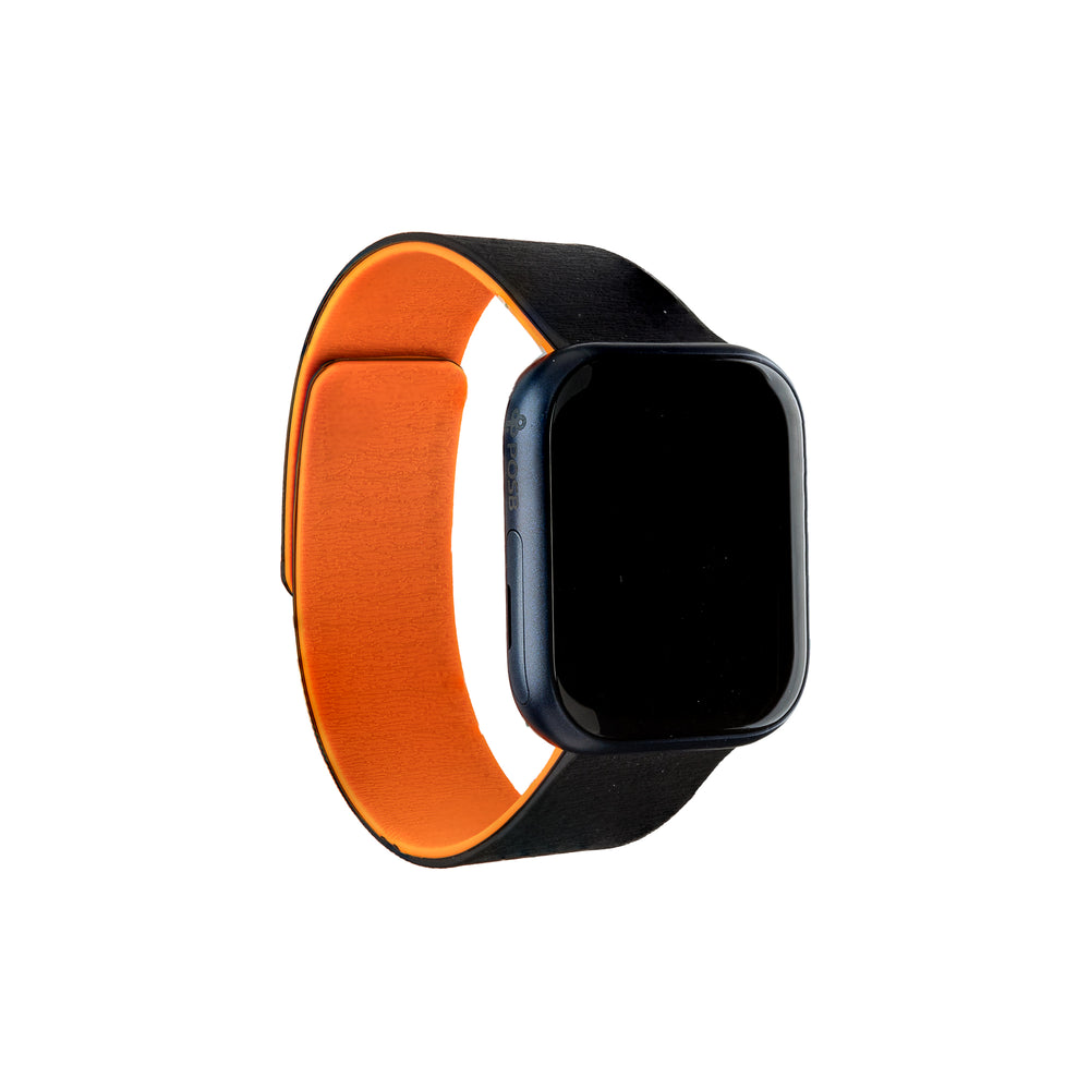 Smart Buddy Watch Gen 6 Soft Touch Magnetic Strap Orange and Black