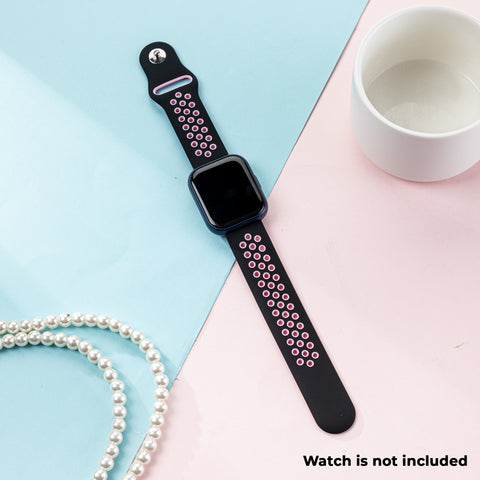 Smart Buddy Gen 6 Sports Strap Black Pink with button fastener