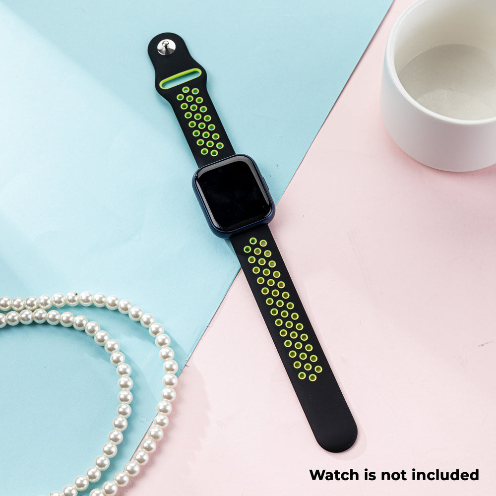 Smart Buddy Gen 6 Sports Strap Black Green with button fastener