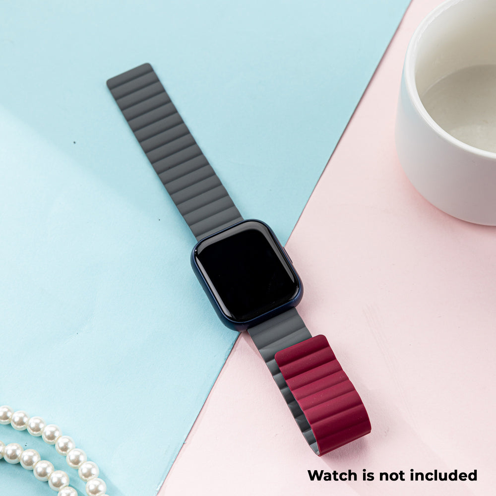 Smart Buddy Gen 6 Silicone Magnetic Strap Grey Wine Red