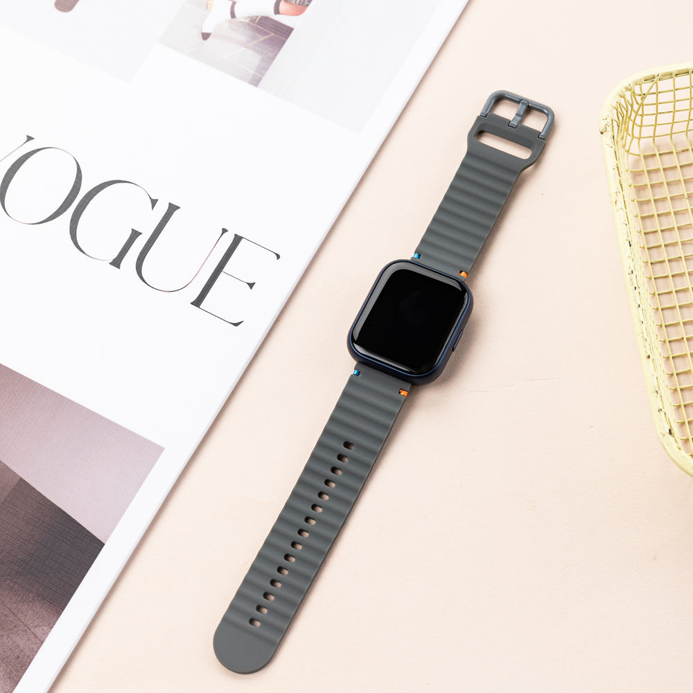 Smart Buddy Watch Gen 6 Soft Silicone Wave Strap Sports Band Space Gray