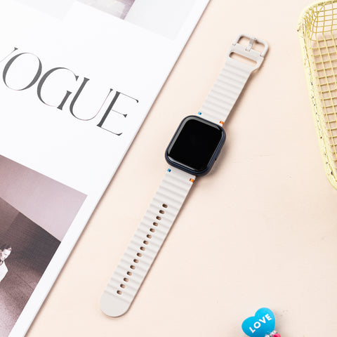 Smart Buddy Watch Gen 6 Soft Silicone Wave Strap Sports Band Starlight