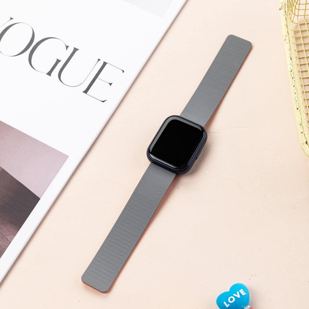 Smart Buddy Watch Gen 6 Soft Touch Magnetic Strap Gray and Orange