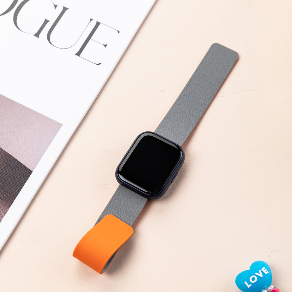 Smart Buddy Watch Gen 6 Soft Touch Magnetic Strap Gray and Orange