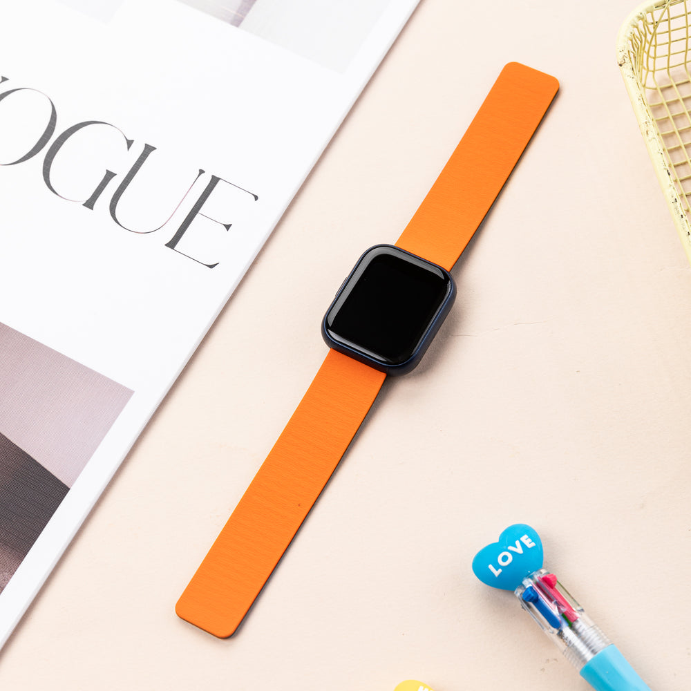 Smart Buddy Watch Gen 6 Soft Touch Magnetic Strap Black and Orange