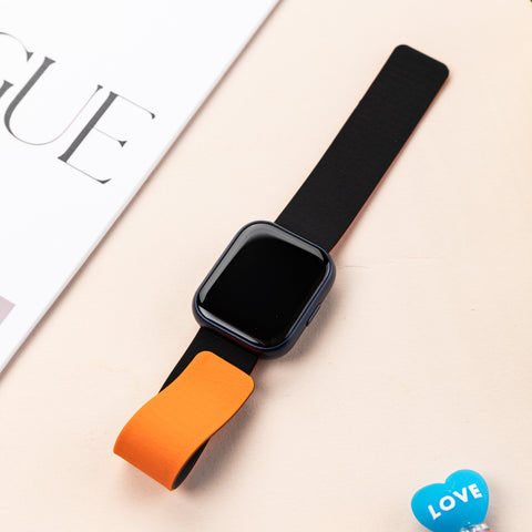 Smart Buddy Watch Gen 6 Soft Touch Magnetic Strap Orange and Black