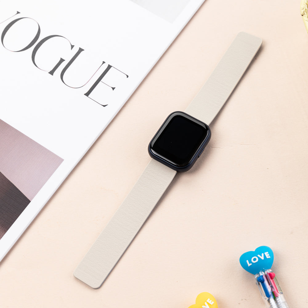 Smart Buddy Watch Gen 6 Soft Touch Magnetic Strap Antique White and Misty Blue