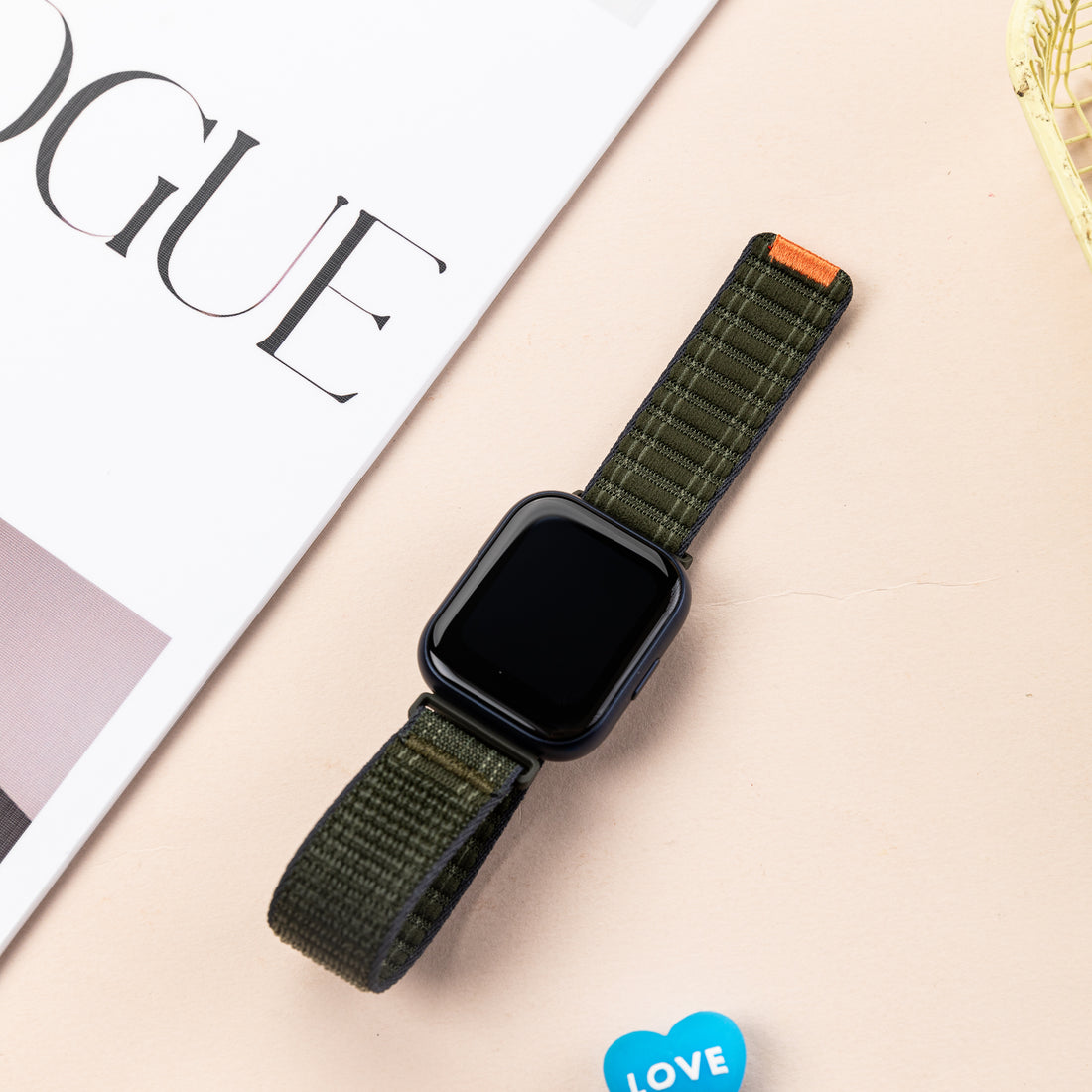 Smart Buddy Watch Gen 6 Nylon Sports Watch Band with Velcro Army Green