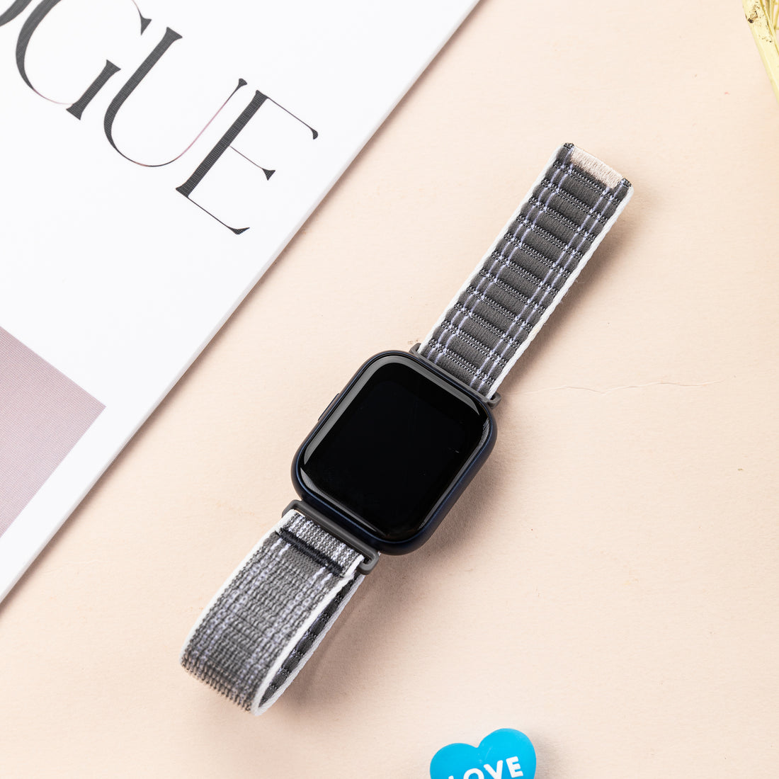 Smart Buddy Watch Gen 6 Nylon Sports Watch Band with Velcro Gray