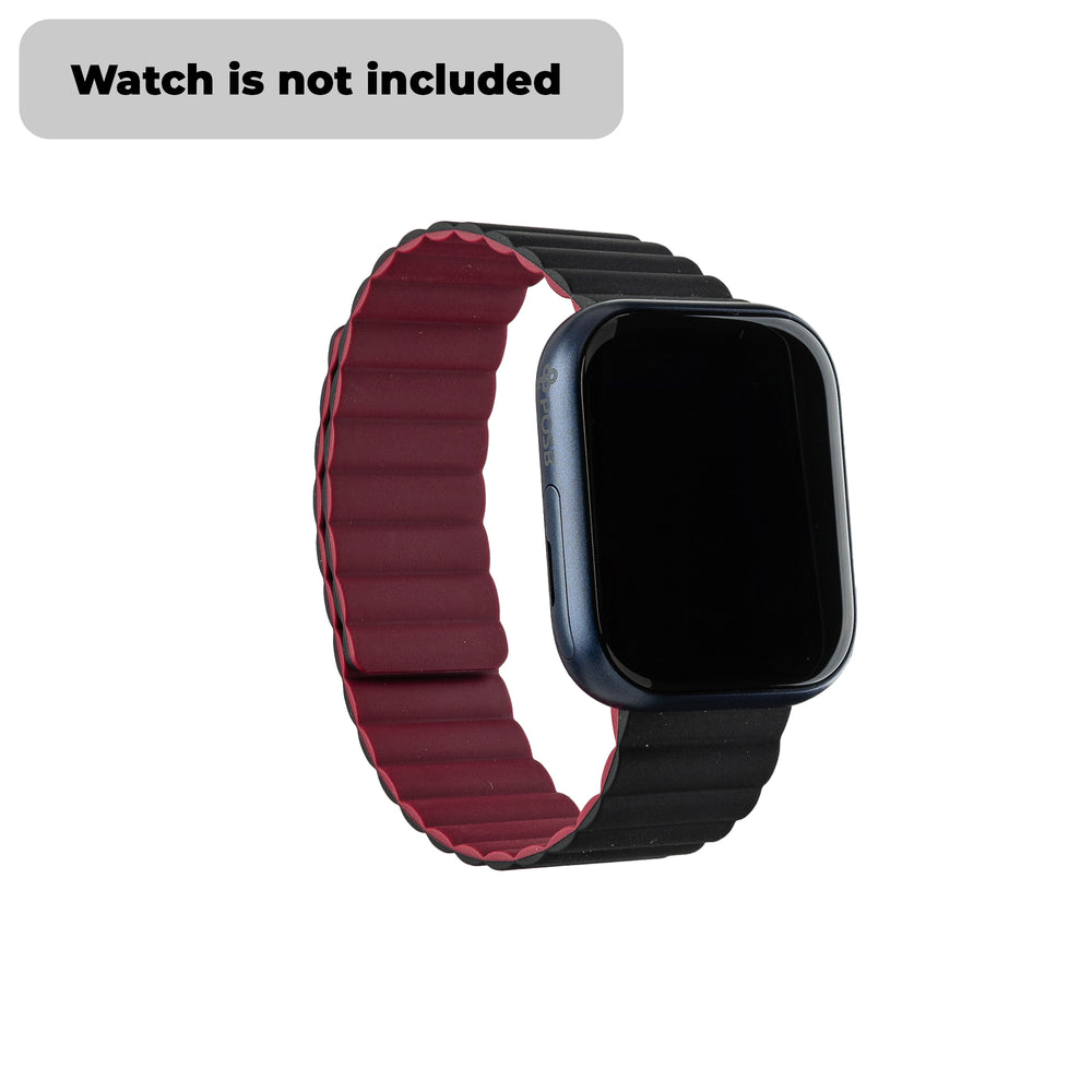 Smart Buddy Gen 6 Silicone Magnetic Strap Black Wine Red