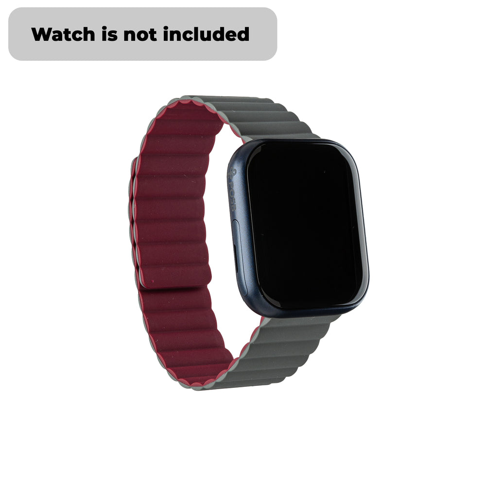 Smart Buddy Gen 6 Silicone Magnetic Strap Grey Wine Red
