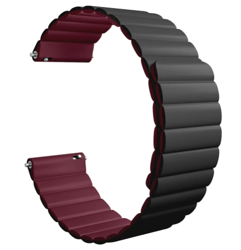 Smart Buddy Gen 6 Silicone Magnetic Strap Black Wine Red