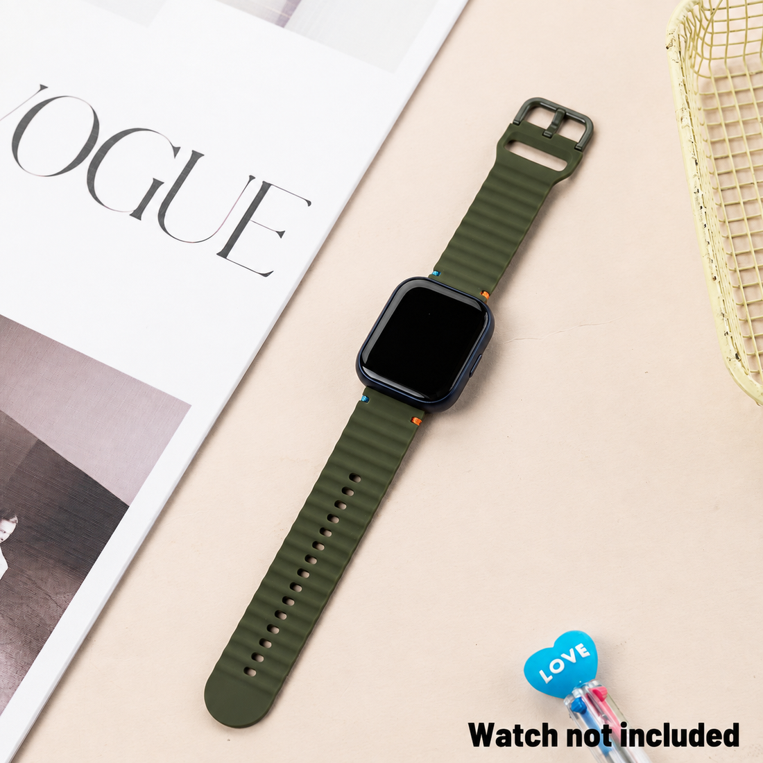 Smart Buddy Watch Gen 6 Soft Silicone Wave Strap Sports Band Jun Green