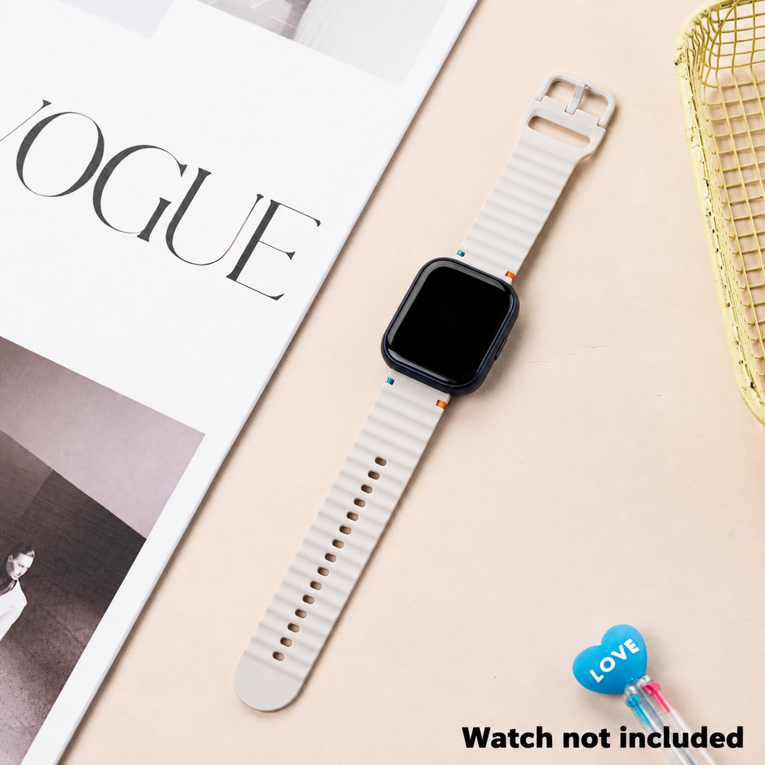 Smart Buddy Watch Gen 6 Soft Silicone Wave Strap Sports Band Starlight