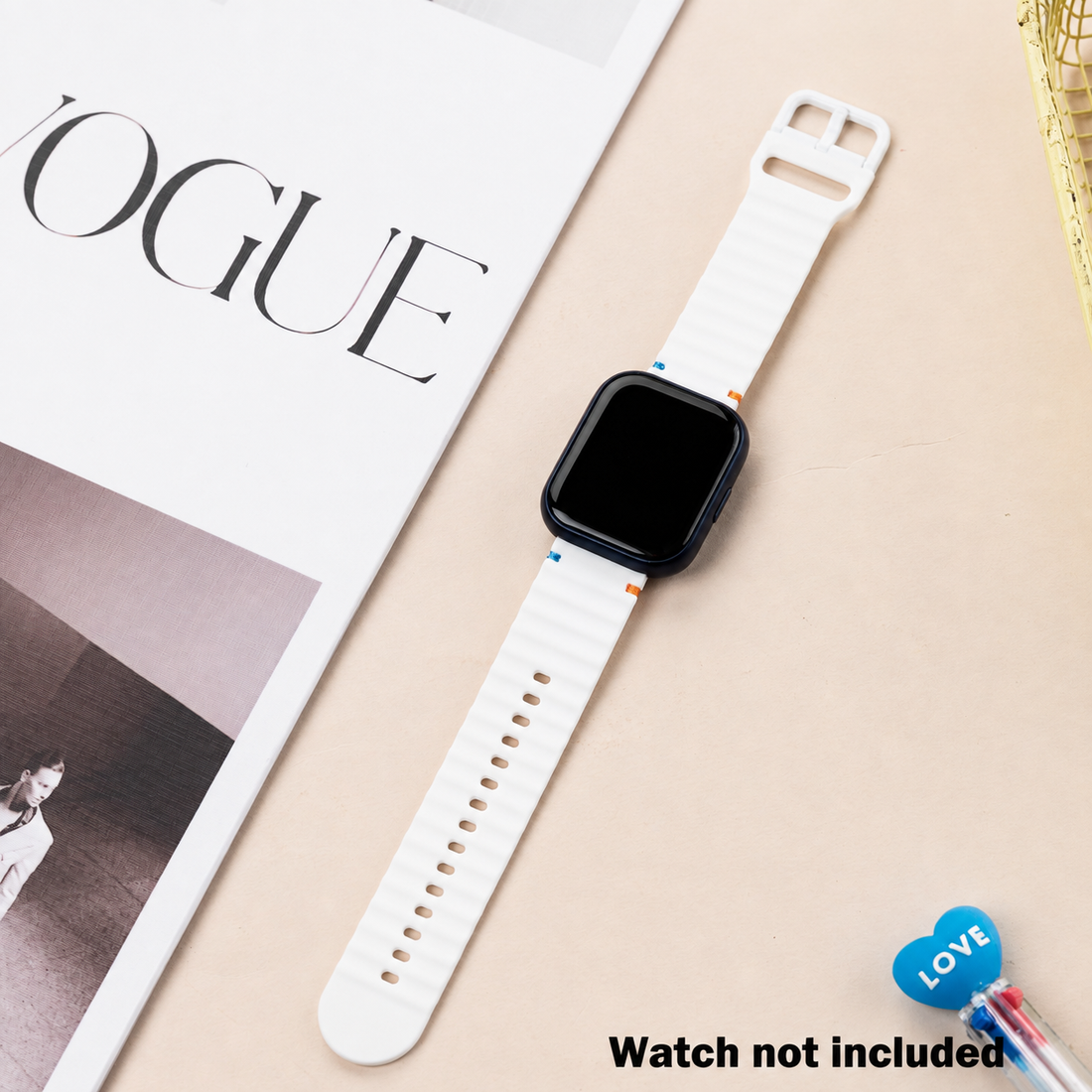 Smart Buddy Watch Gen 6 Soft Silicone Wave Strap Sports Band White