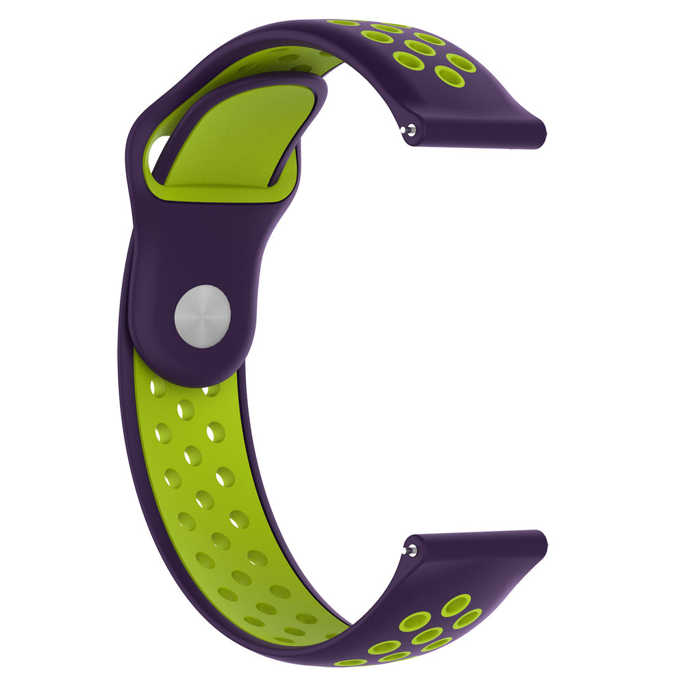 Smart Buddy Gen 6 Sports Strap Purple Green with button fastener