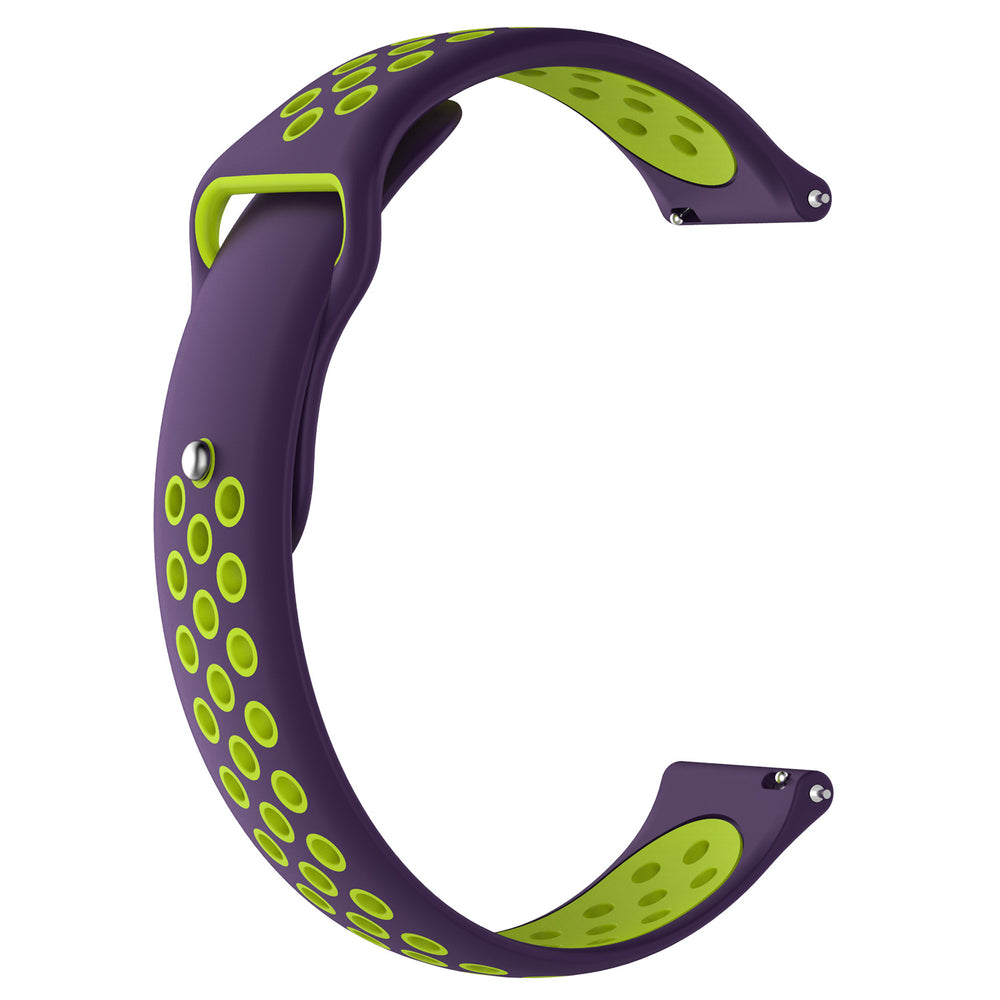 Smart Buddy Gen 6 Sports Strap Purple Green with button fastener