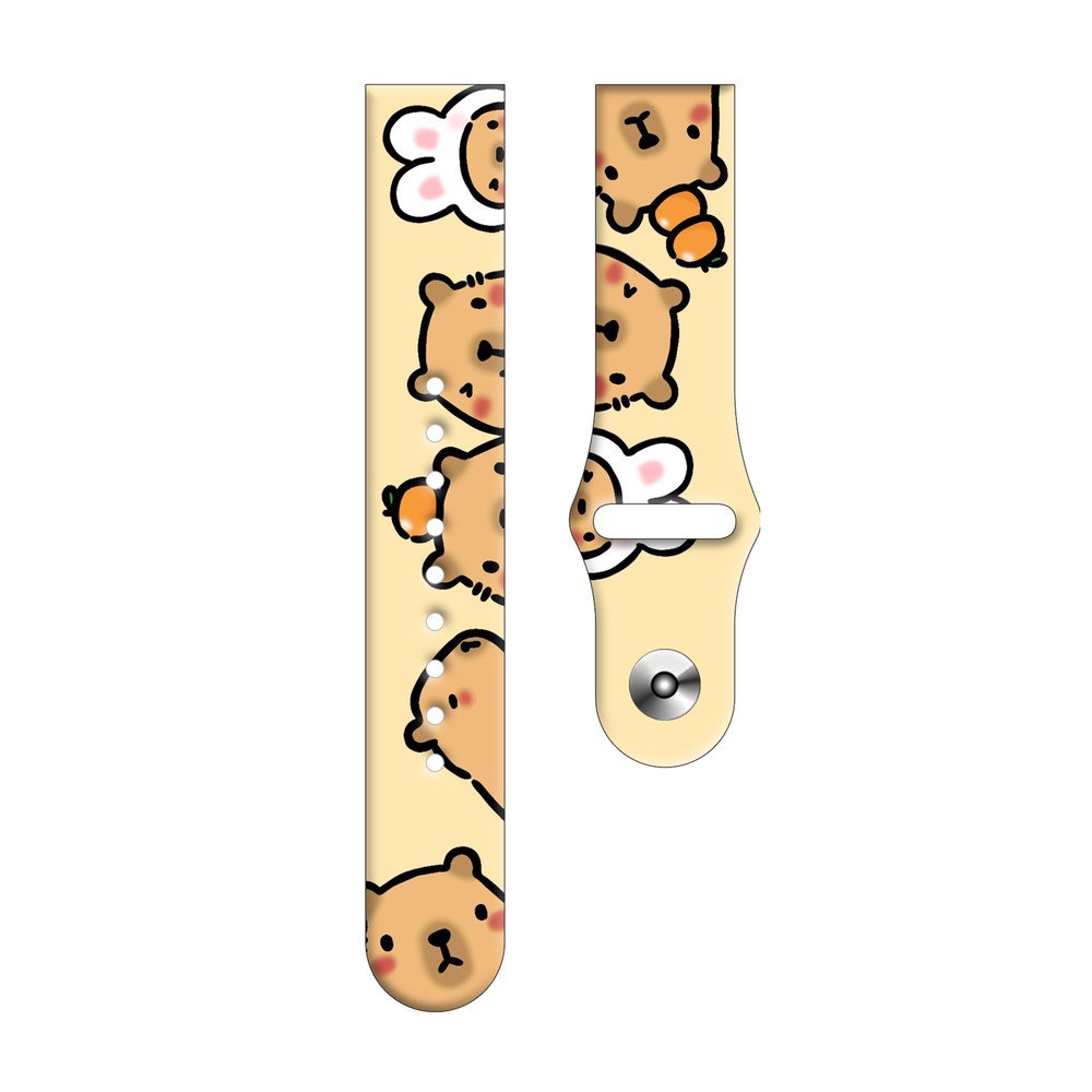 Smart Buddy Gen 6 Patterns and prints straps Capybara and Friends with button fastener